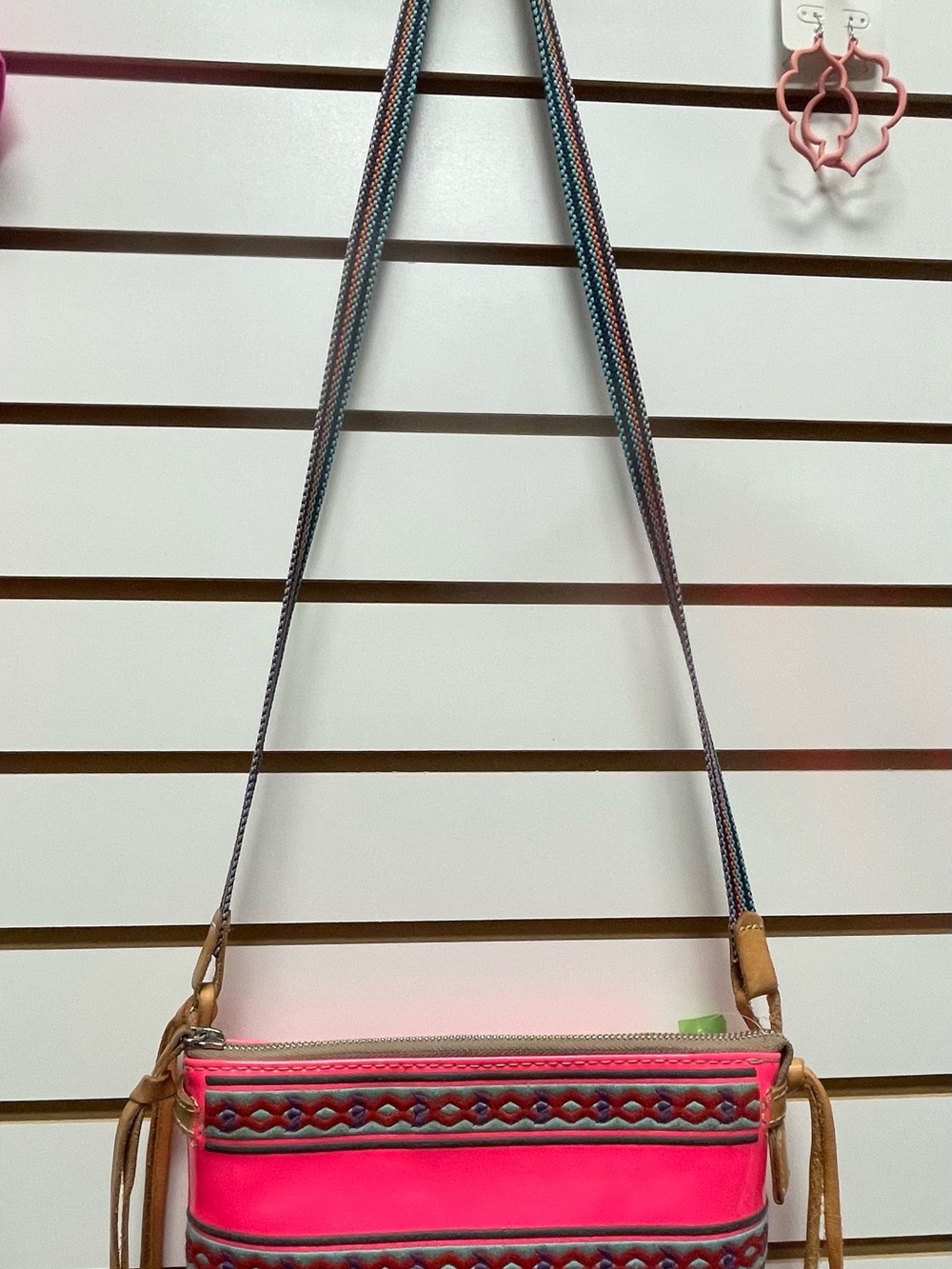 Consuela Charlie Midtown Women’s Crossbody Bag - Pink Embroidered Accent